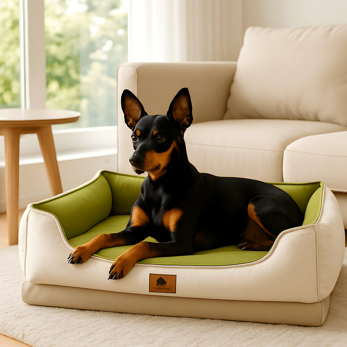 Panier orthopédique imperméable double couche pour petit chien