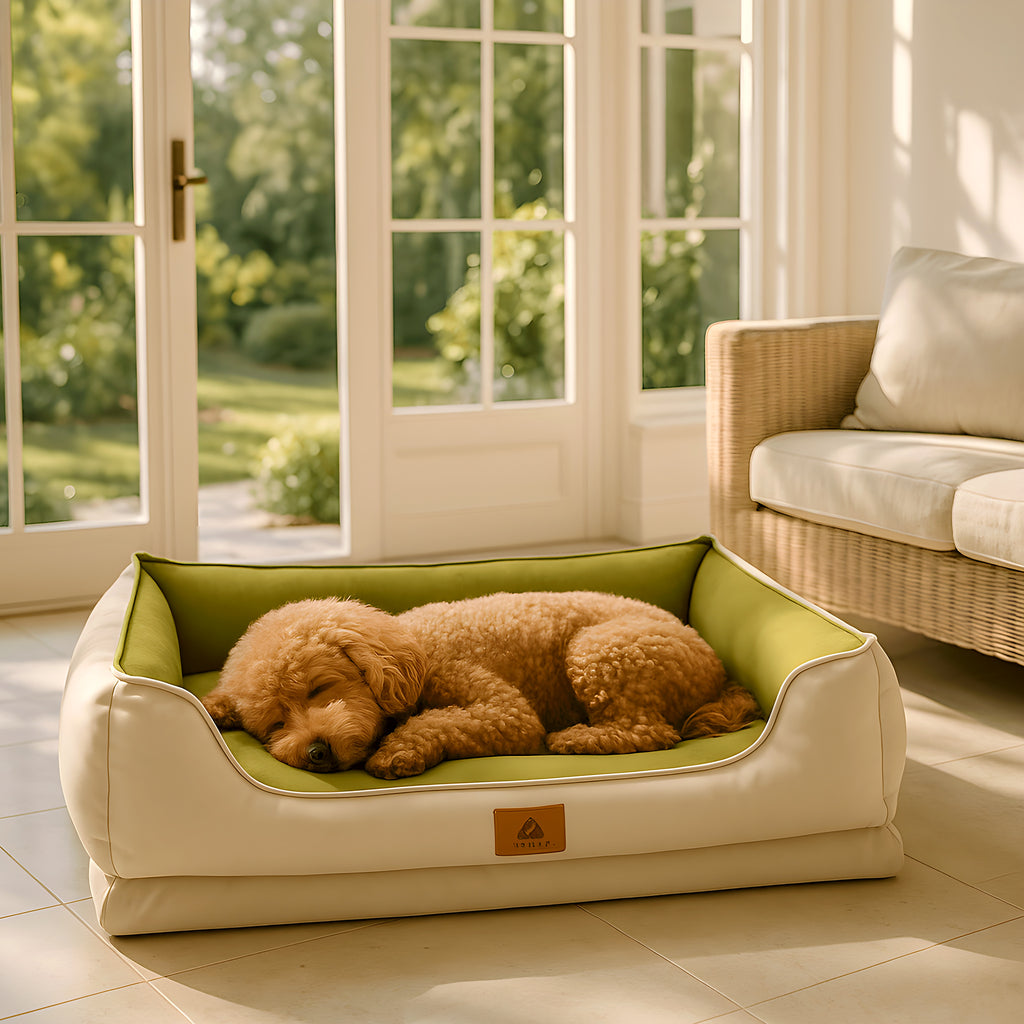 Panier orthopédique imperméable double couche pour petit chien
