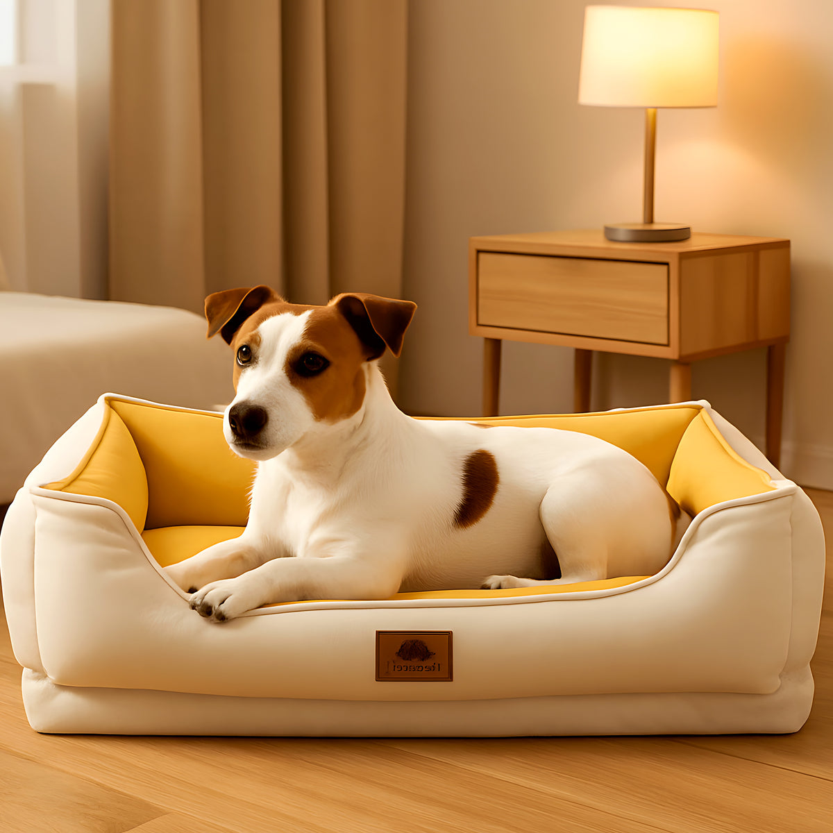 Panier orthopédique imperméable double couche pour petit chien
