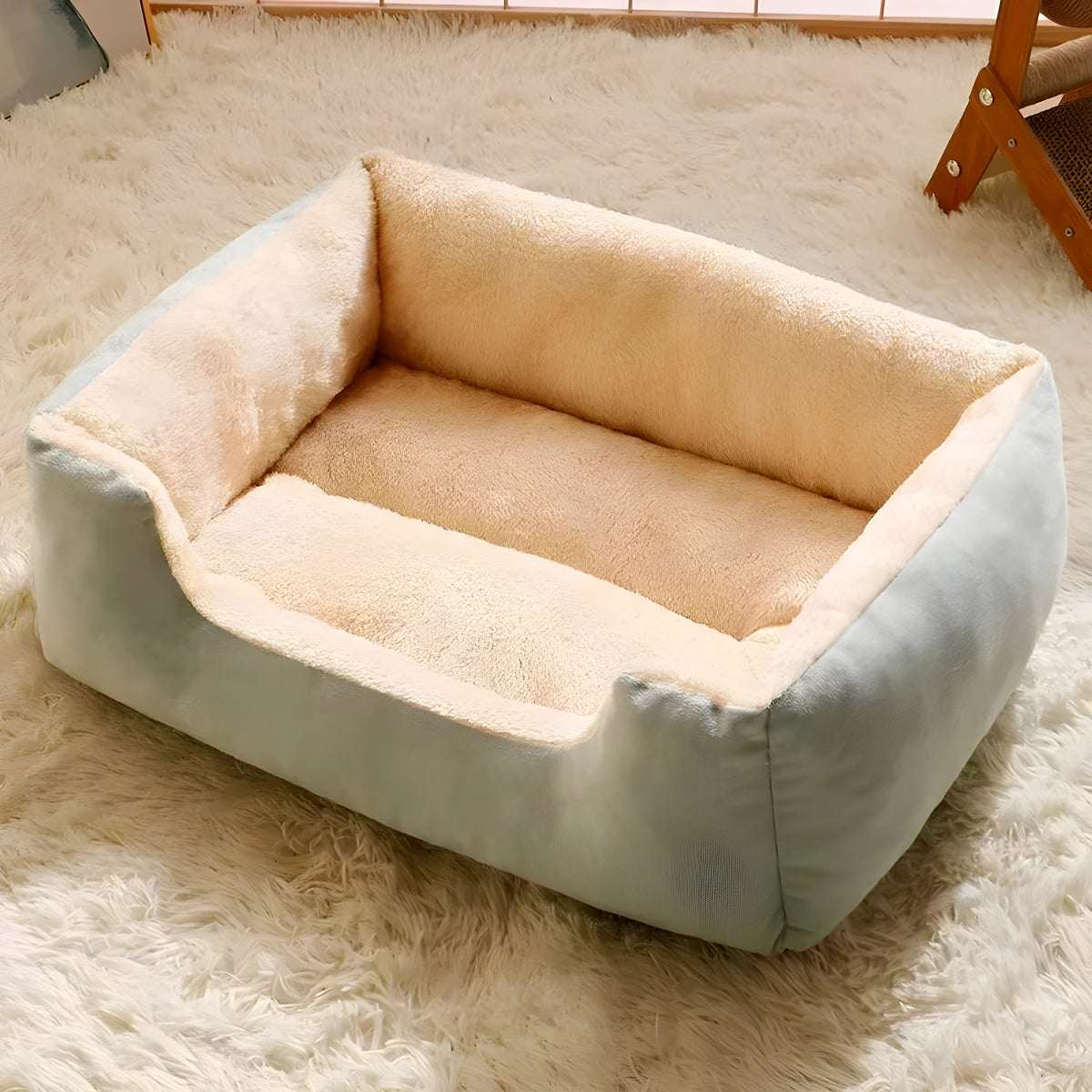 Panier peluche pour chat