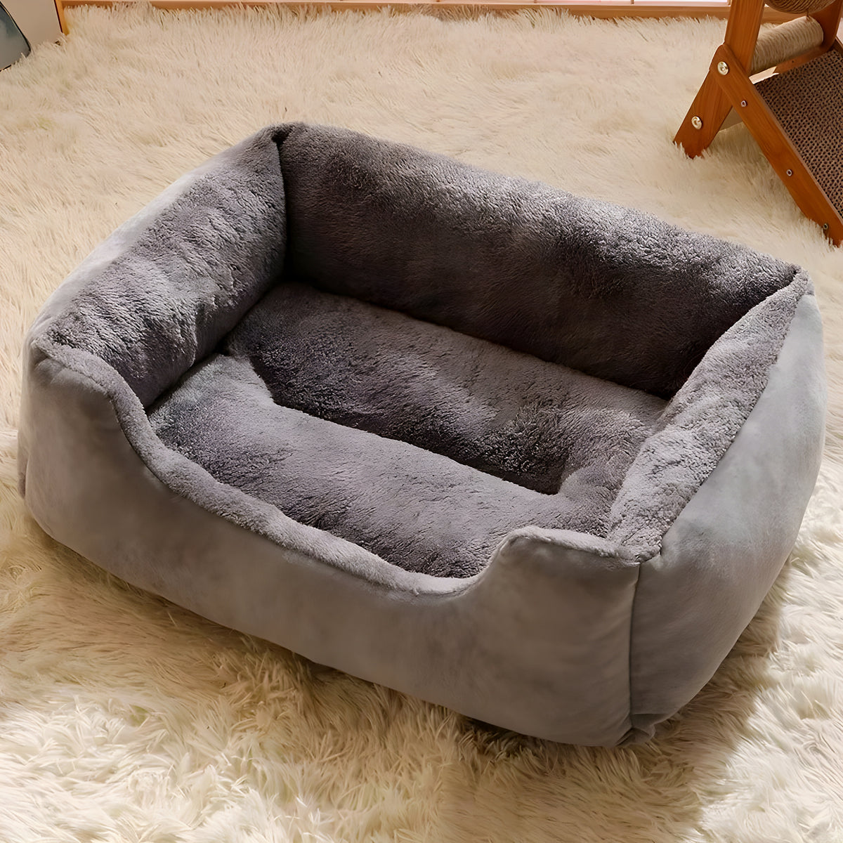 Panier peluche pour chat