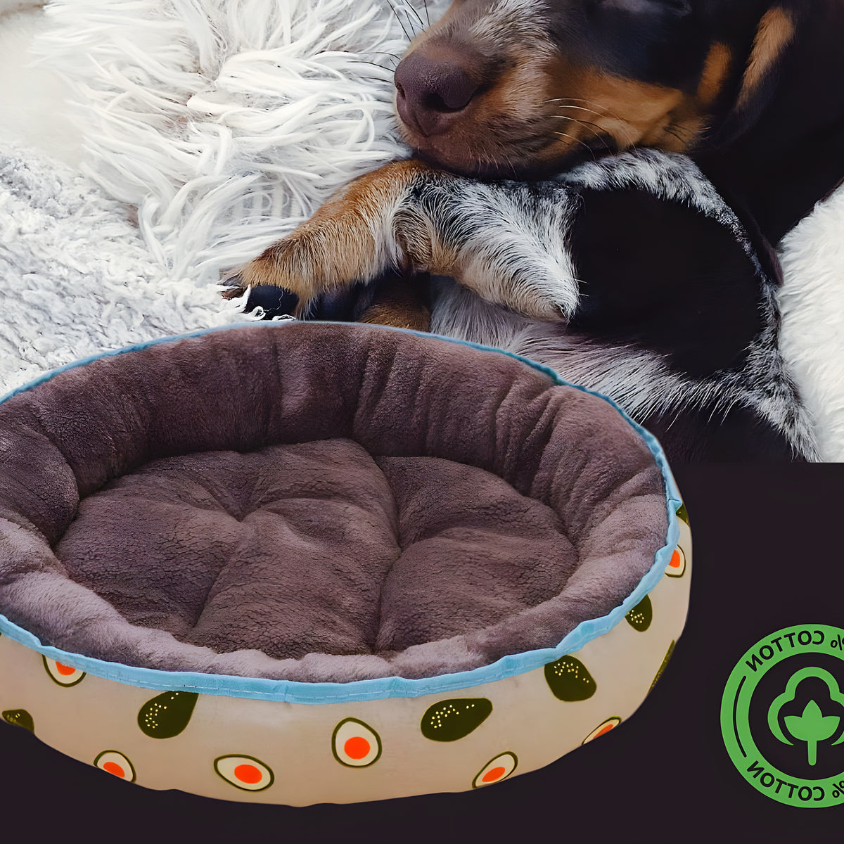 Panier réversible hiver / été pour chiot et petit chien