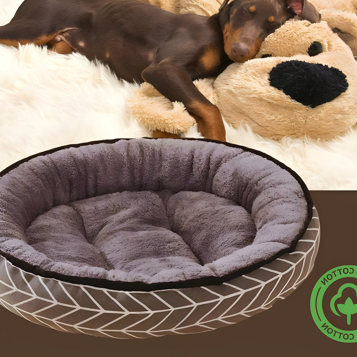 Panier réversible hiver / été pour chiot et petit chien
