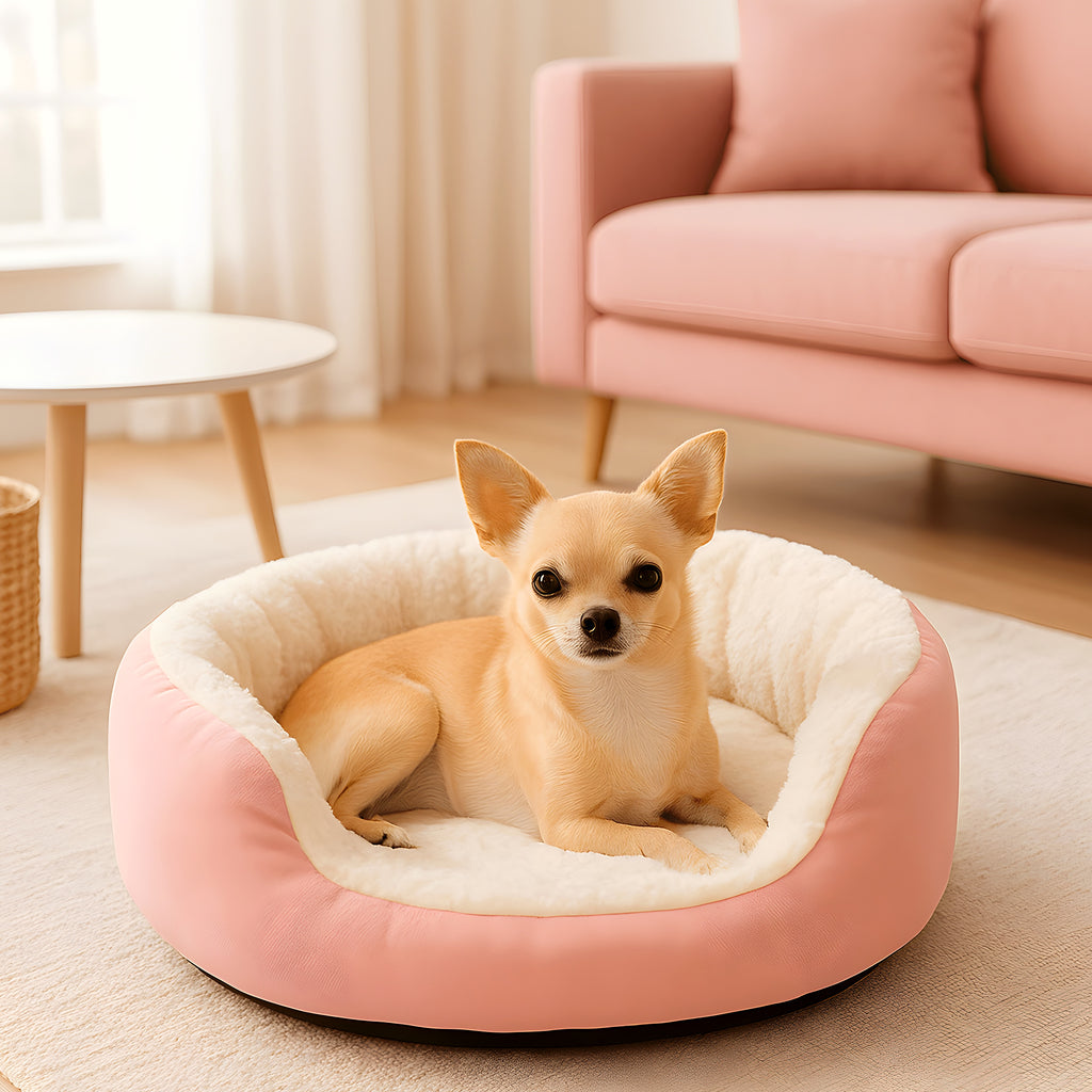 Panier rond 100 % coton pour chihuahua