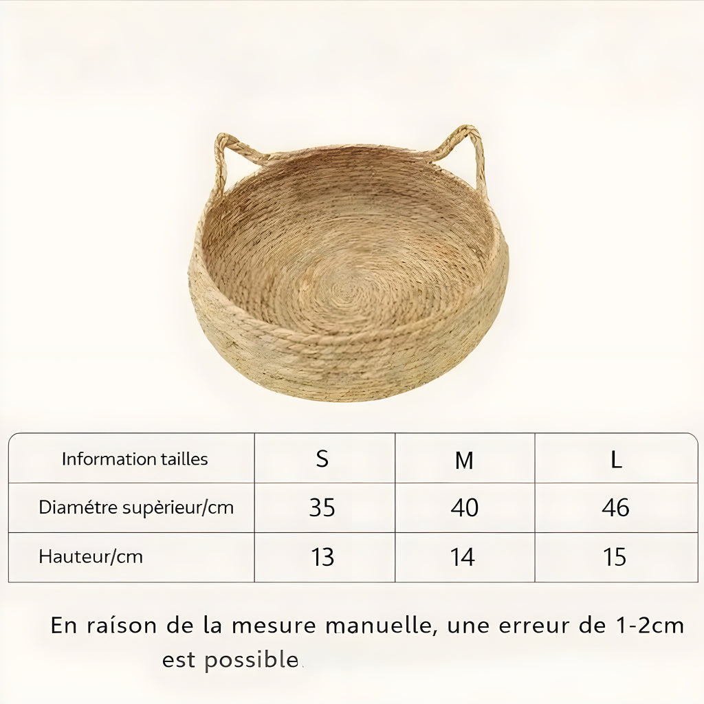 Panier rond en rotin