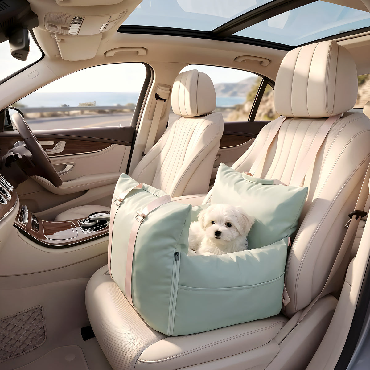 Panier voiture 3-en-1 siège, sac et lit pour chien