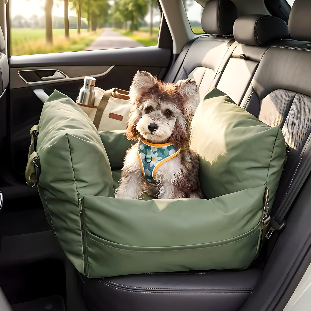 Panier voiture 3-en-1 siège, sac et lit pour chien