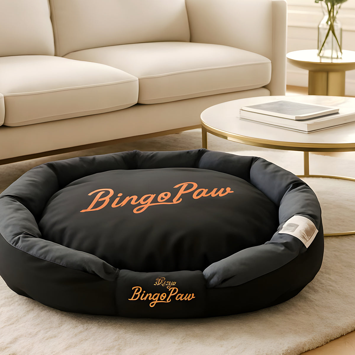 Panier XXL noir déhoussable isolant pour grand chien