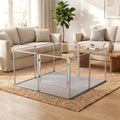 Parc transparent 120 x 120 cm pour chiot et petit chien