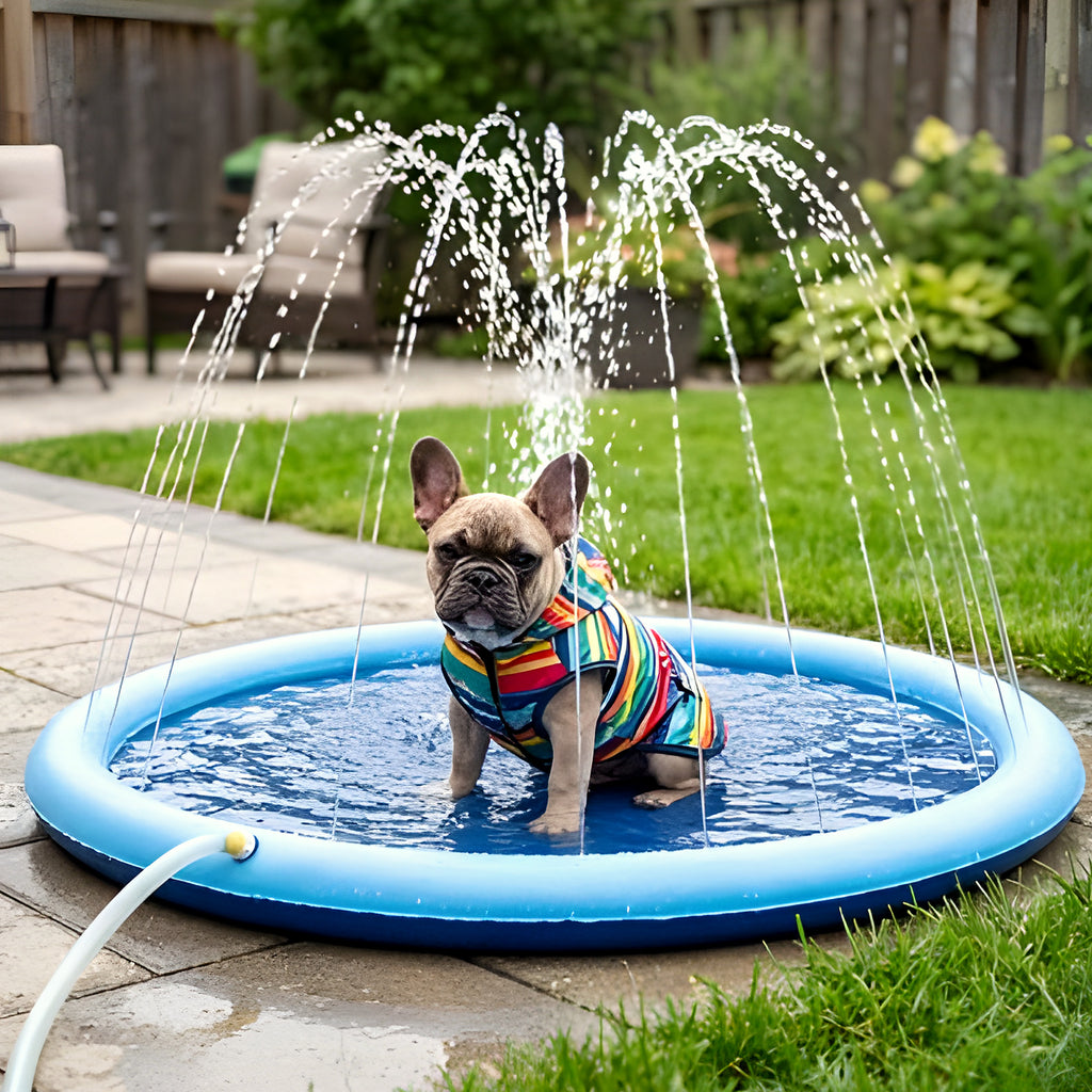 Pataugeoire à jets d'eau pour chien, 3 tailles