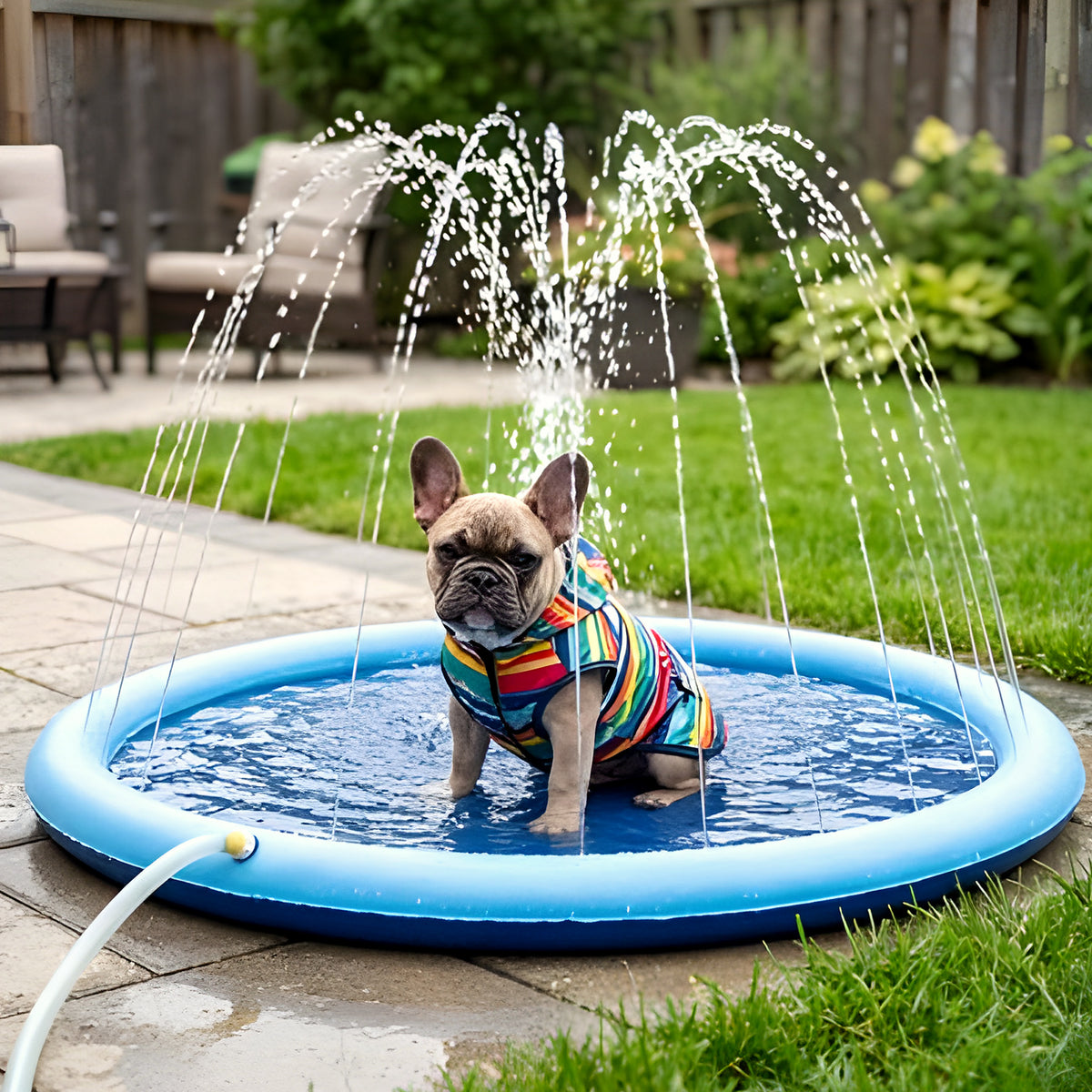 Pataugeoire à jets d'eau pour chien, 3 tailles