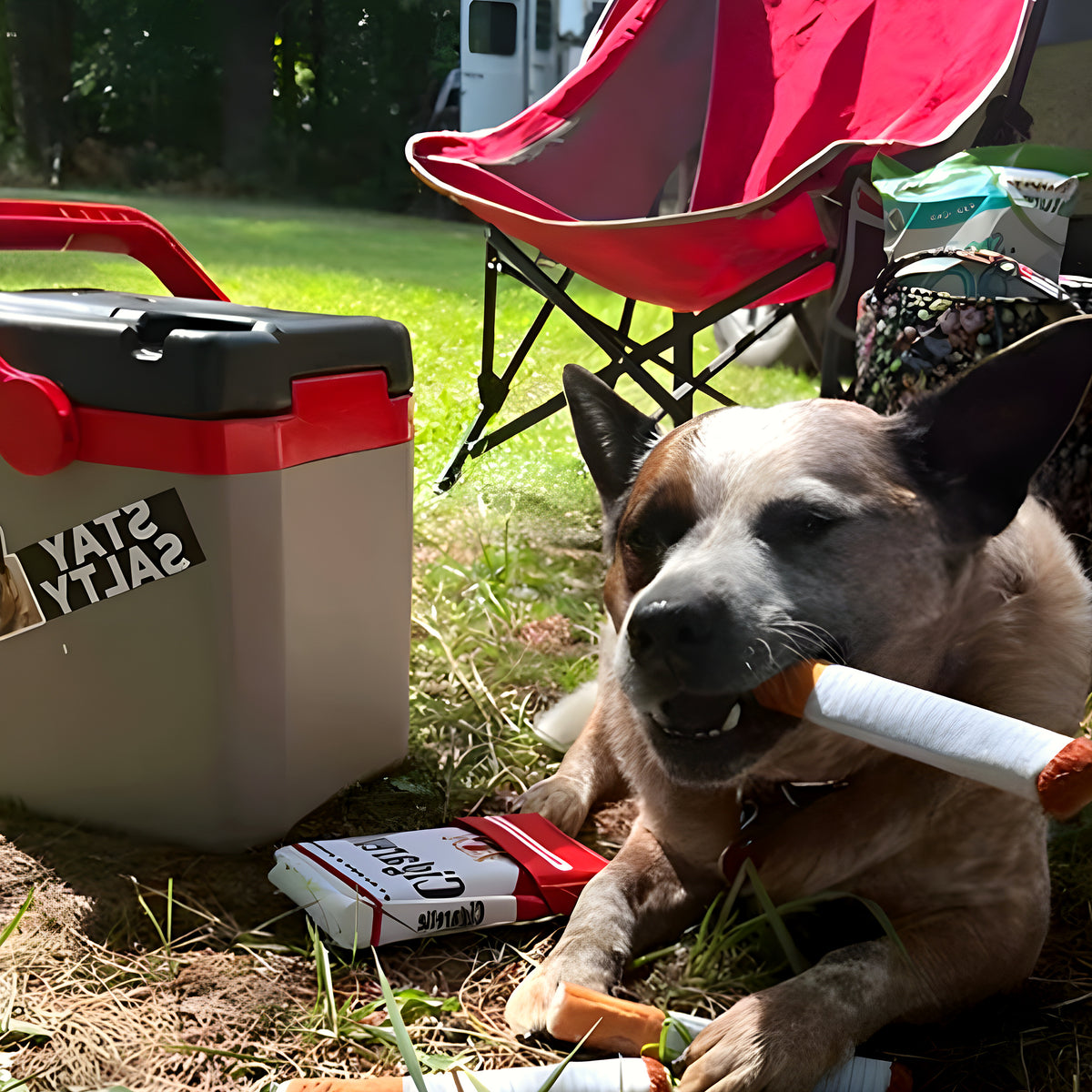 Peluche cigarette qui couine pour chien, à l'unité ou par 3