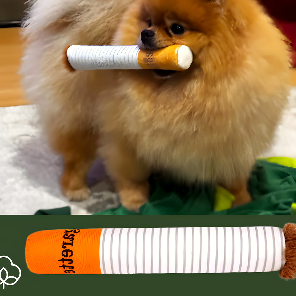 Peluche cigarette qui couine pour chien, à l'unité ou par 3