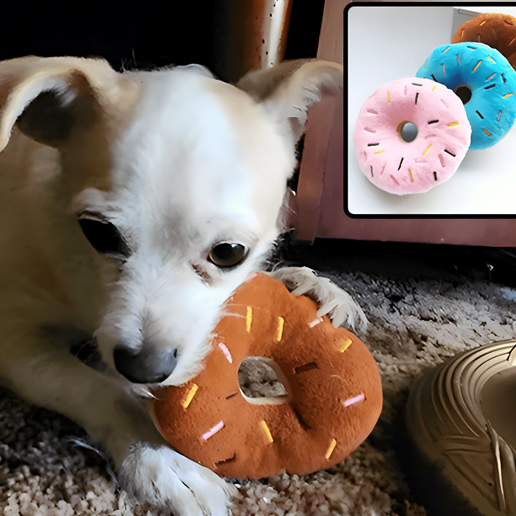 Peluche donut pour chiot et petit chien