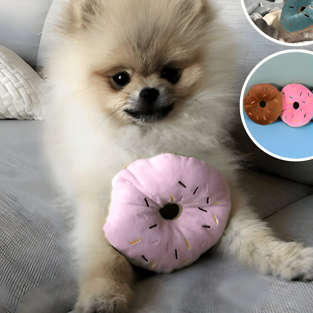 Peluche donut pour chiot et petit chien