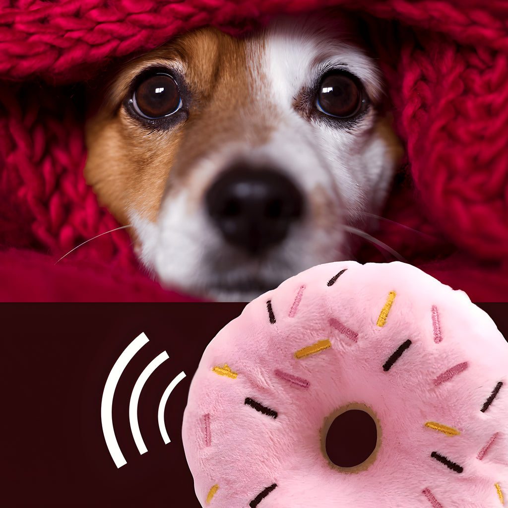 Peluche donut pour chiot et petit chien