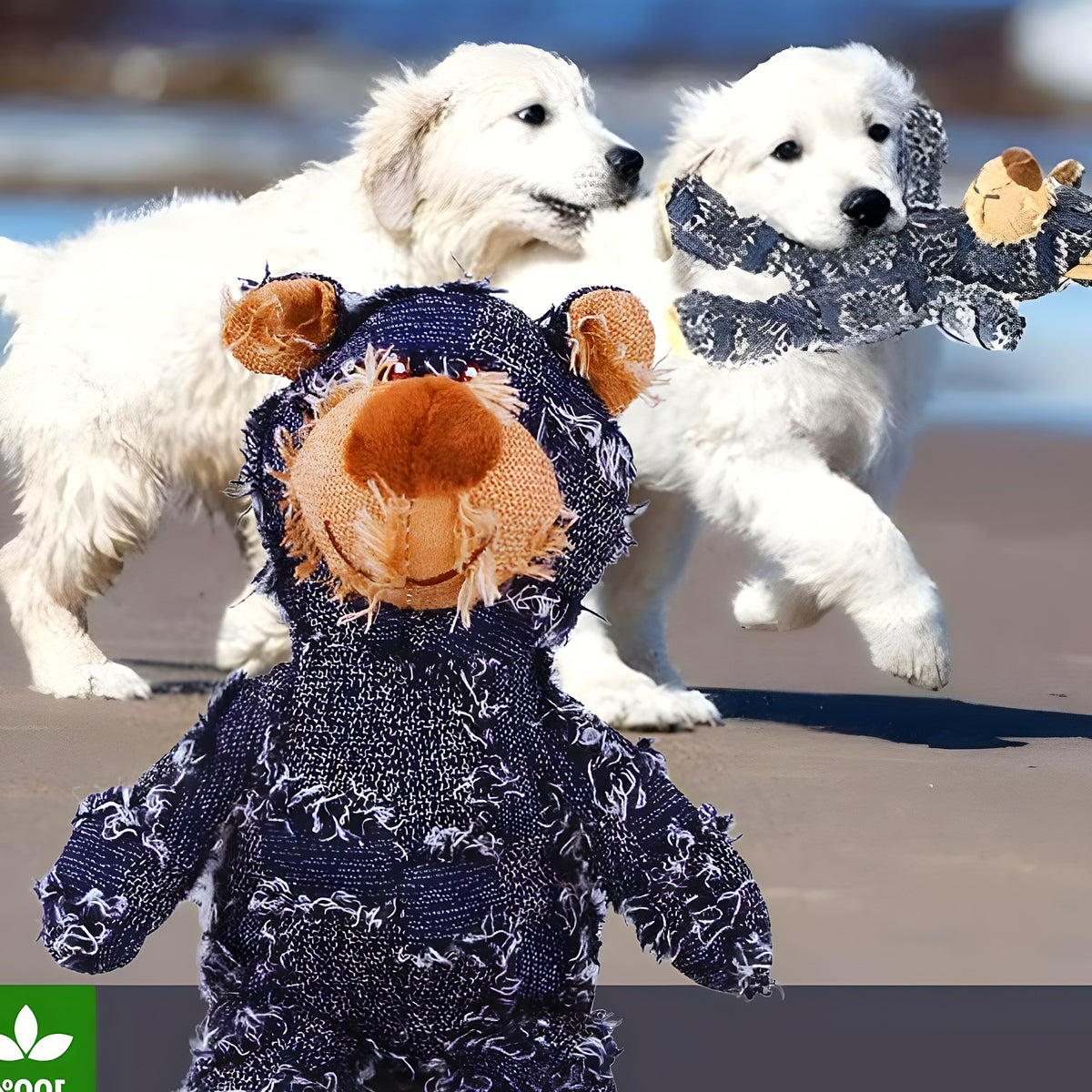 Peluche ours qui couine pour chien, 3 couleurs
