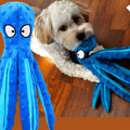 Peluche pieuvre double couche sans rembourrage pour chien