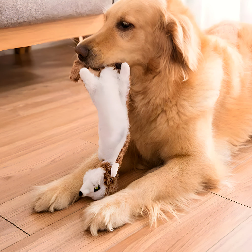Peluche safari sans rembourrage à double couineur
