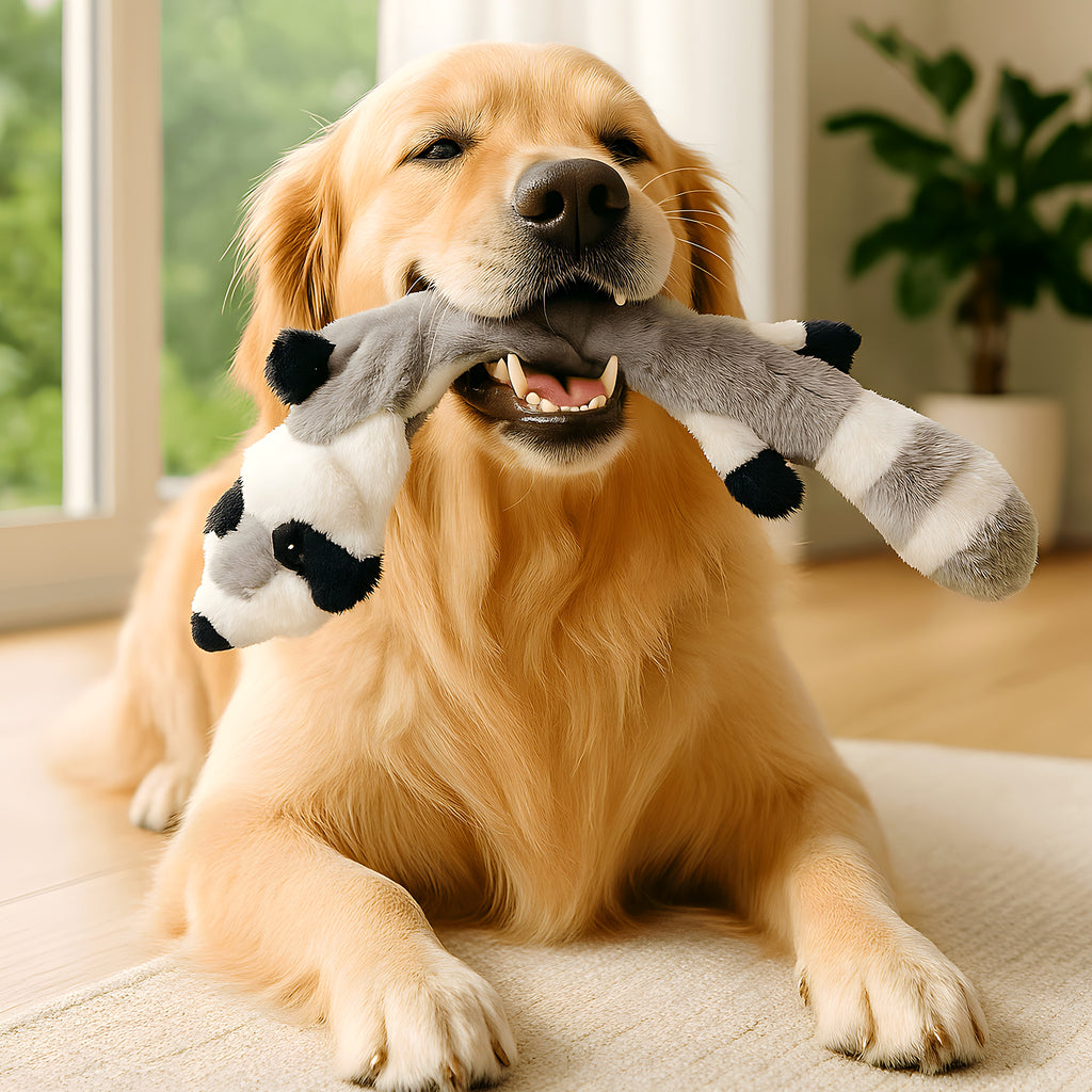 Peluche sans rembourrage à double couineur, 5 animaux