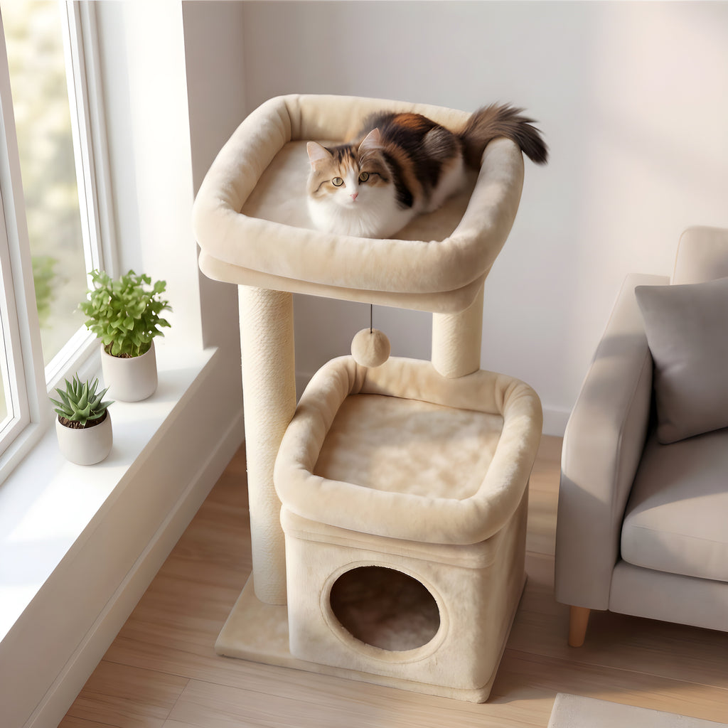 Petit arbre à chat avec niche