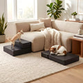 Petit escalier 2-en-1 en cuir PU pour chien, escalier ou matelas