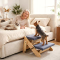 Petit escalier pliable en bois 2 marches pour chien