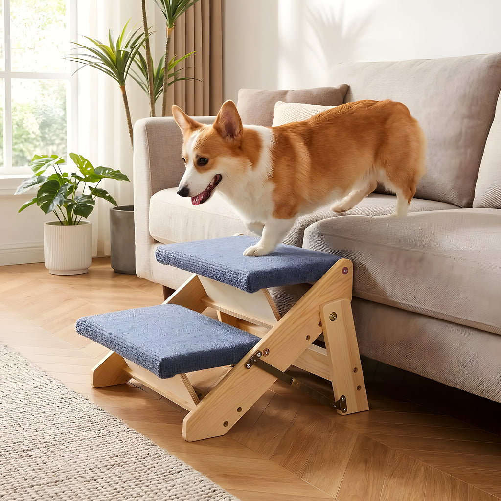 Petit escalier pliable en bois 2 marches pour chien
