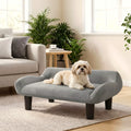 Petit fauteuil sur pieds en velours pour chien