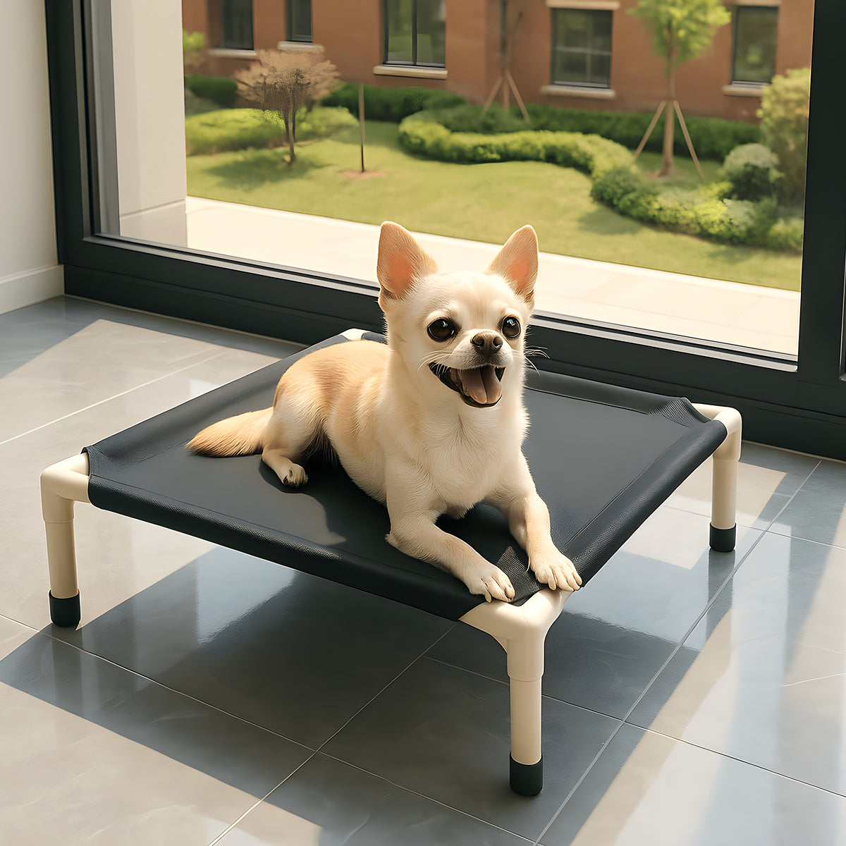 Petit lit de camp 52 x 52 cm pour chiot, 4 coloris