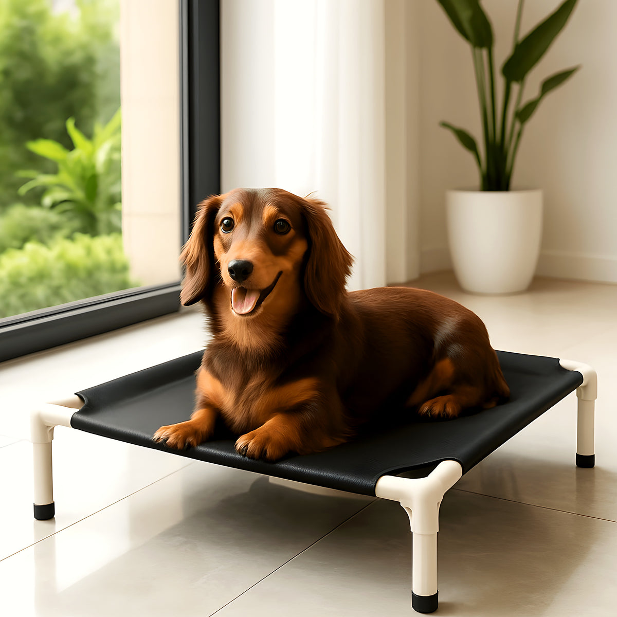 Petit lit de camp 52 x 52 cm pour chiot, 4 coloris