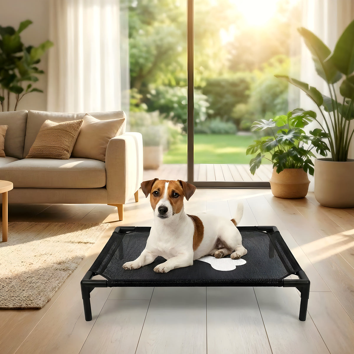 Petit lit de camp design os pour chien jusqu'à 7 kg