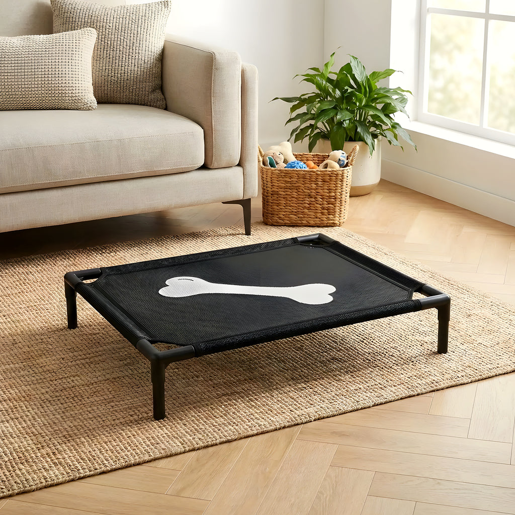 Petit lit de camp design os pour chien jusqu'à 7 kg