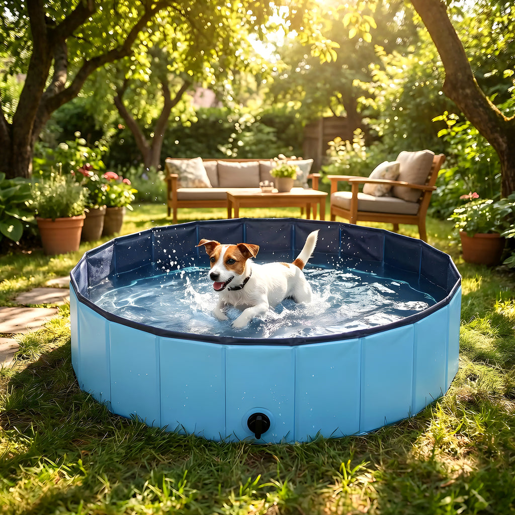 Piscine rigide pliable 100 cm pour chien, 235 litres
