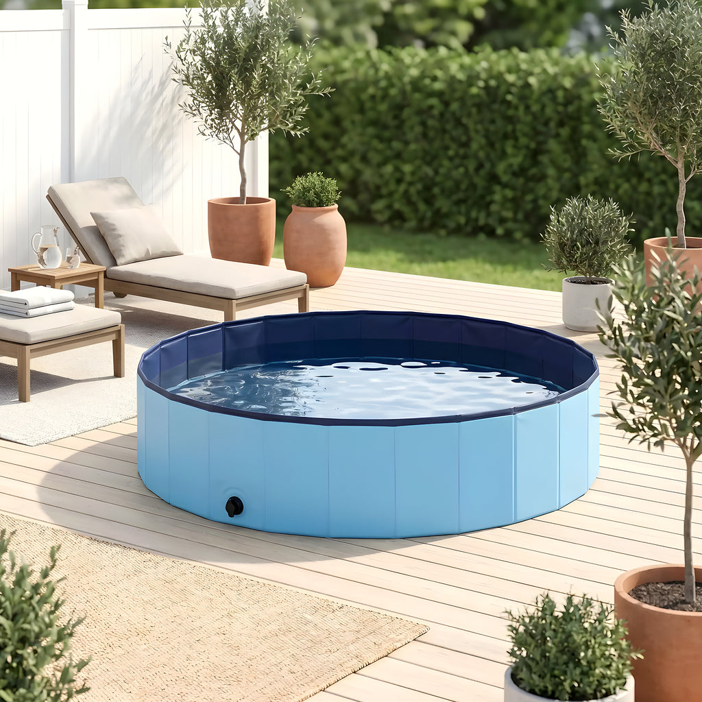 Piscine rigide pliable 100 cm pour chien, 235 litres