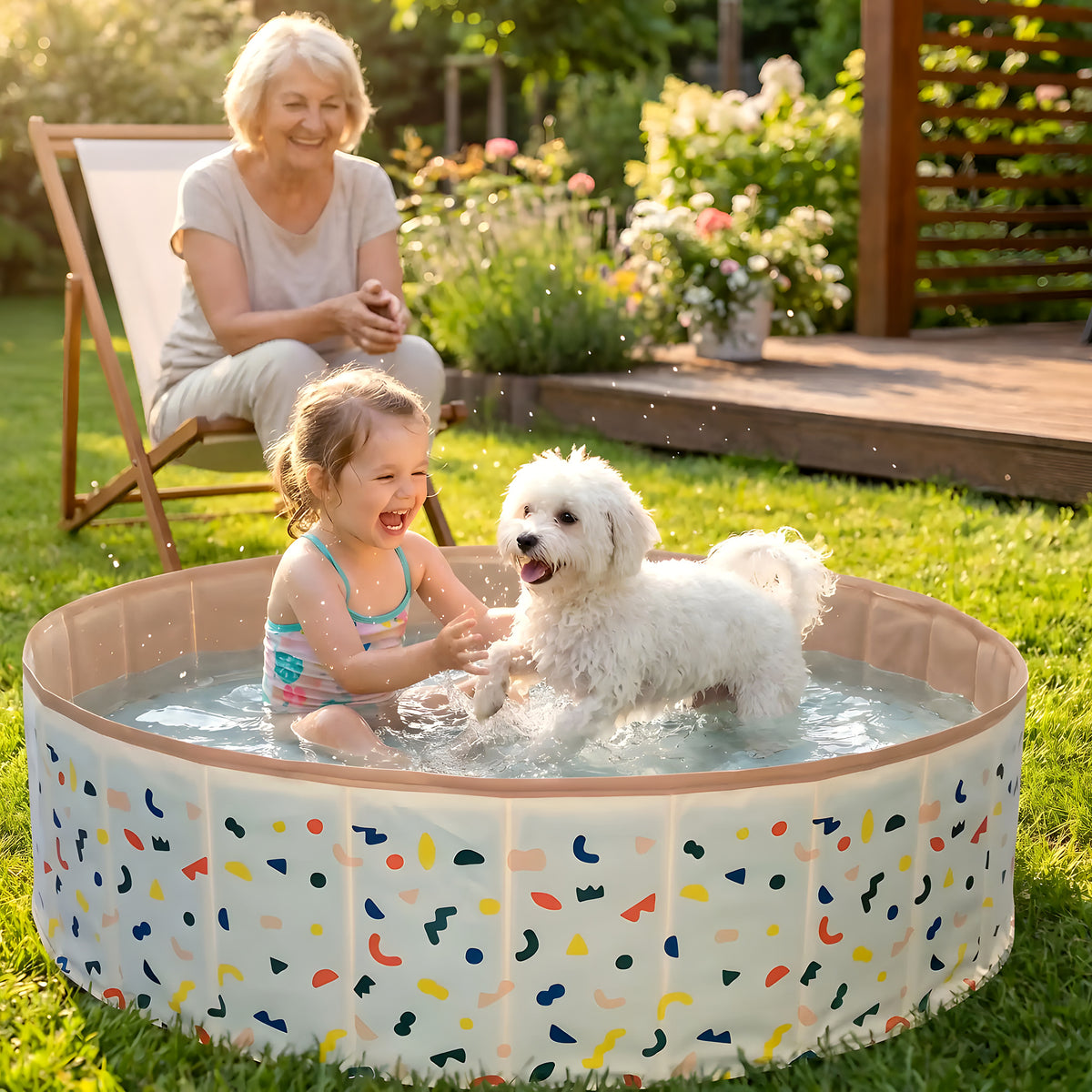 Piscine rigide pour chien, 80 ou 120 cm