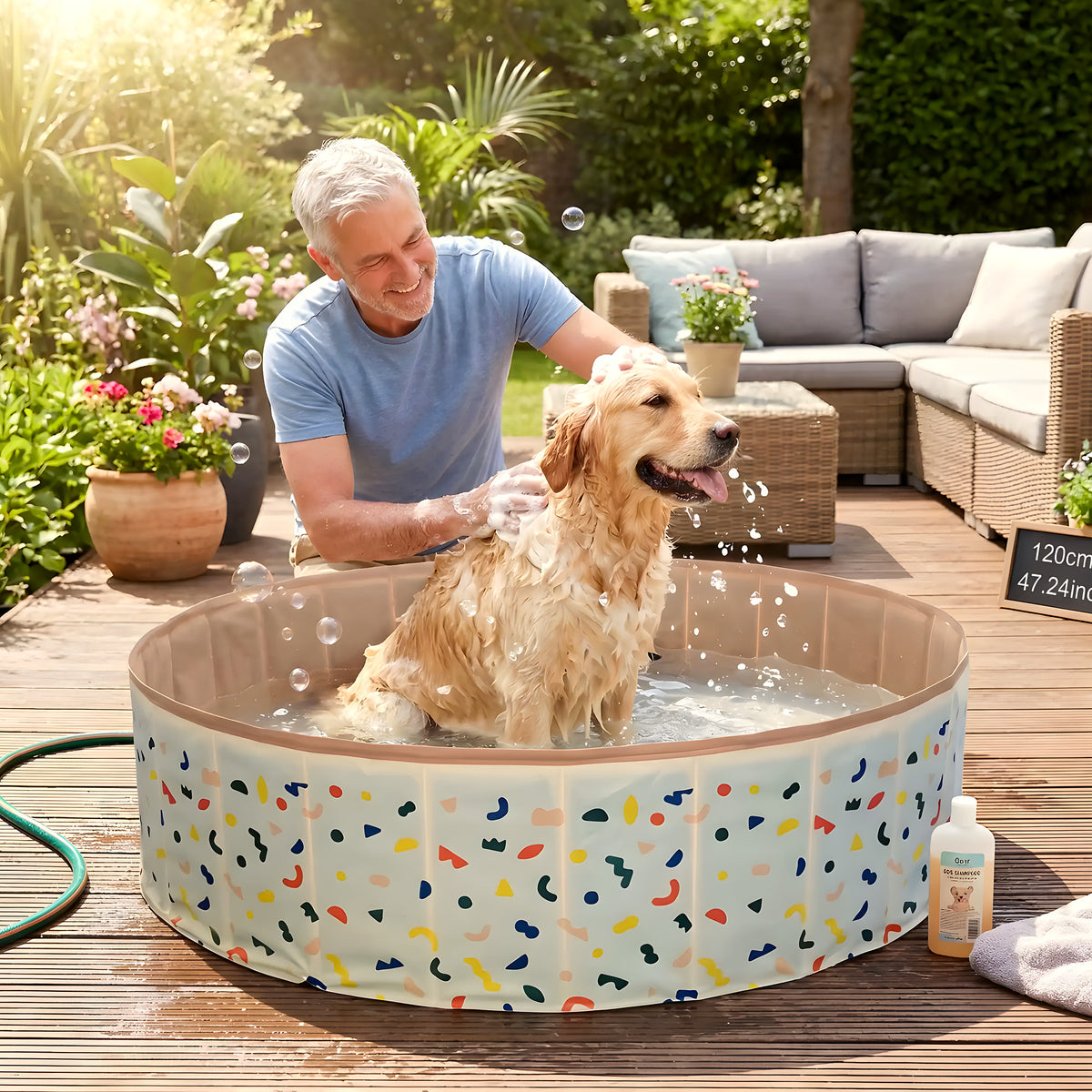 Piscine rigide pour chien, 80 ou 120 cm