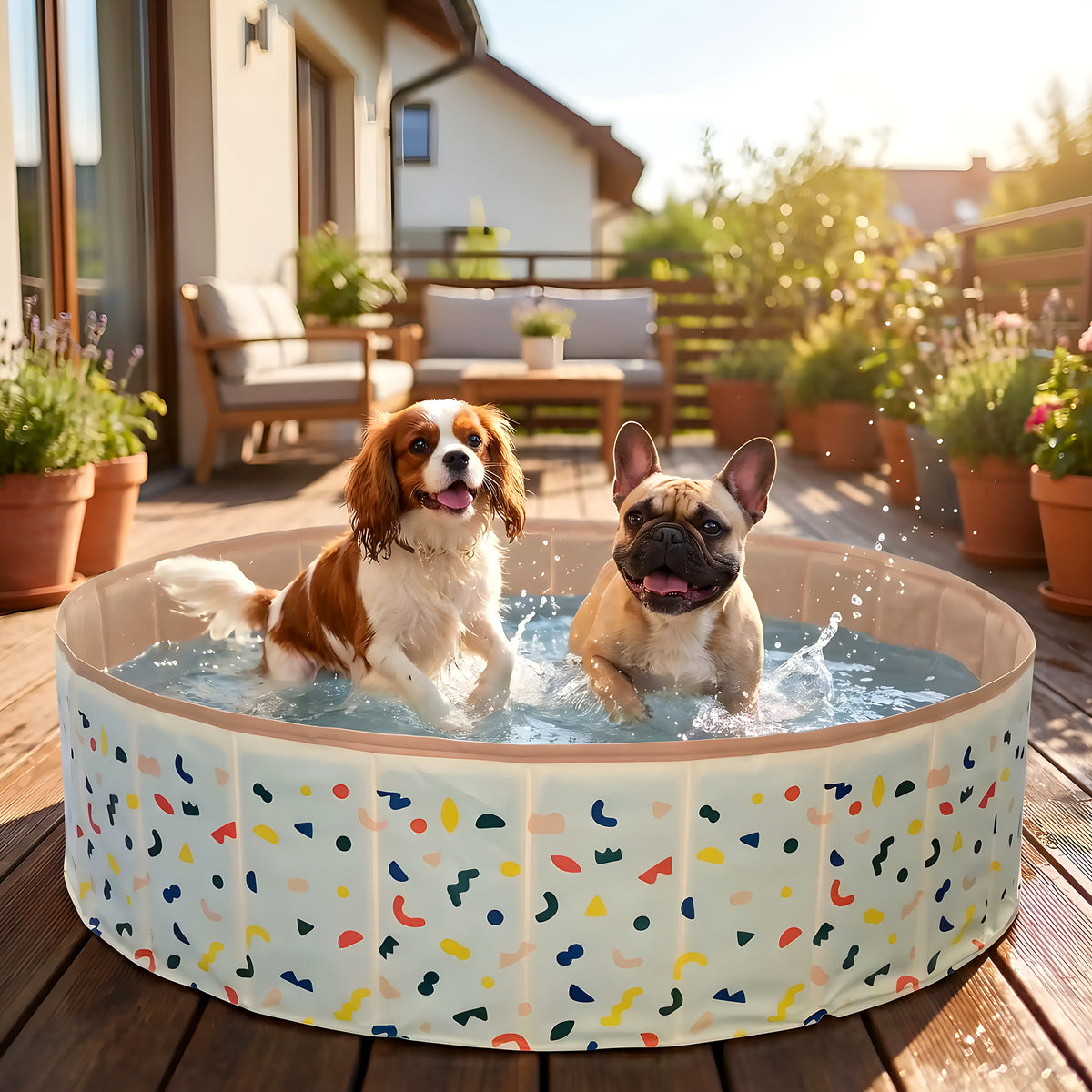 Piscine rigide pour chien, 80 ou 120 cm