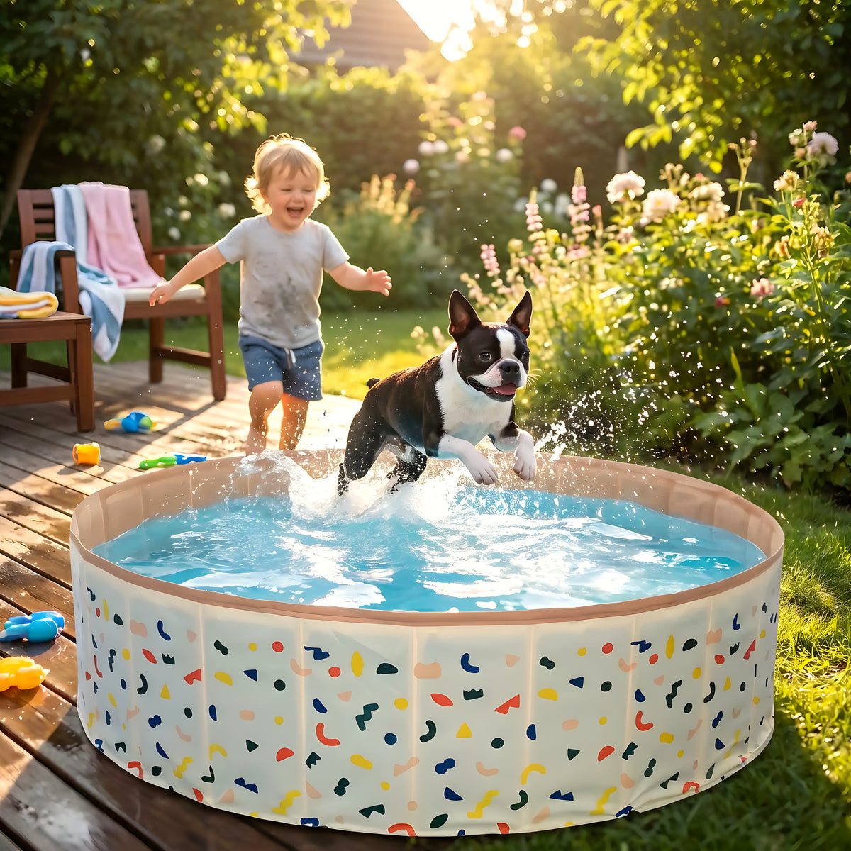 Piscine rigide pour chien, 80 ou 120 cm