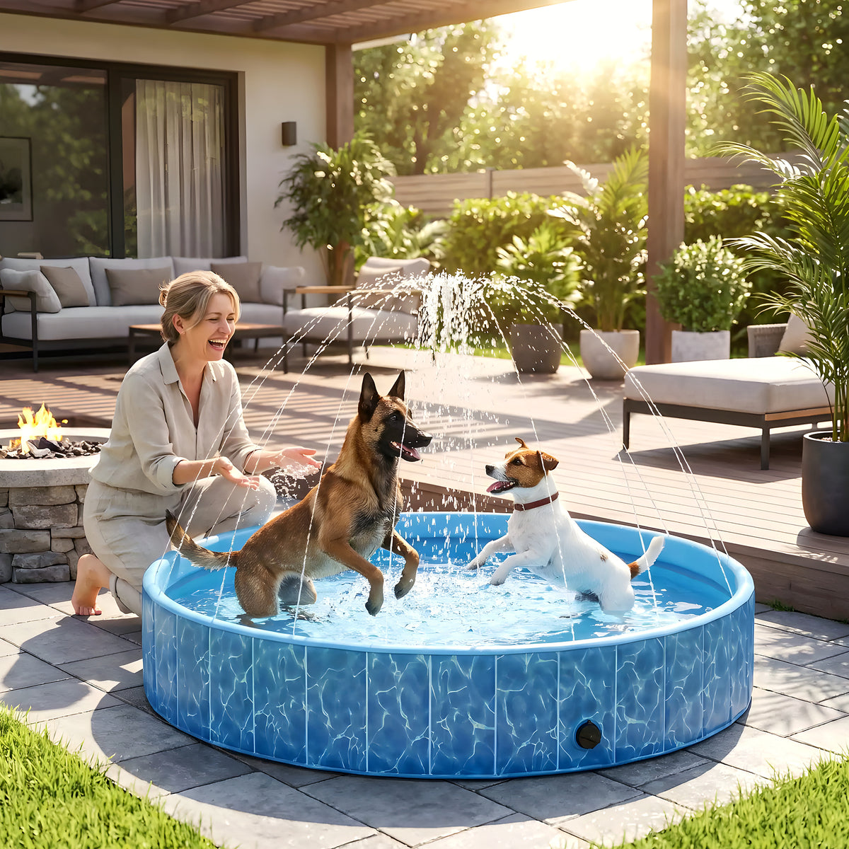 Piscine rigide XXL 160 cm pour grand chien