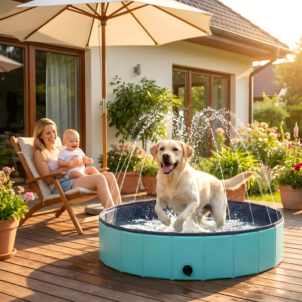 Piscine XXL à jets d'eau pour grand chien