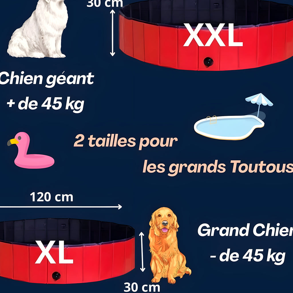 Piscine XXL en PVC pour grand et très grand chien