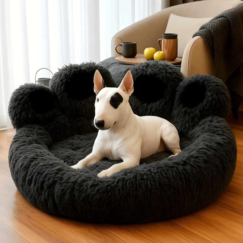 Pouf apaisant en peluche pour chien, 4 tailles