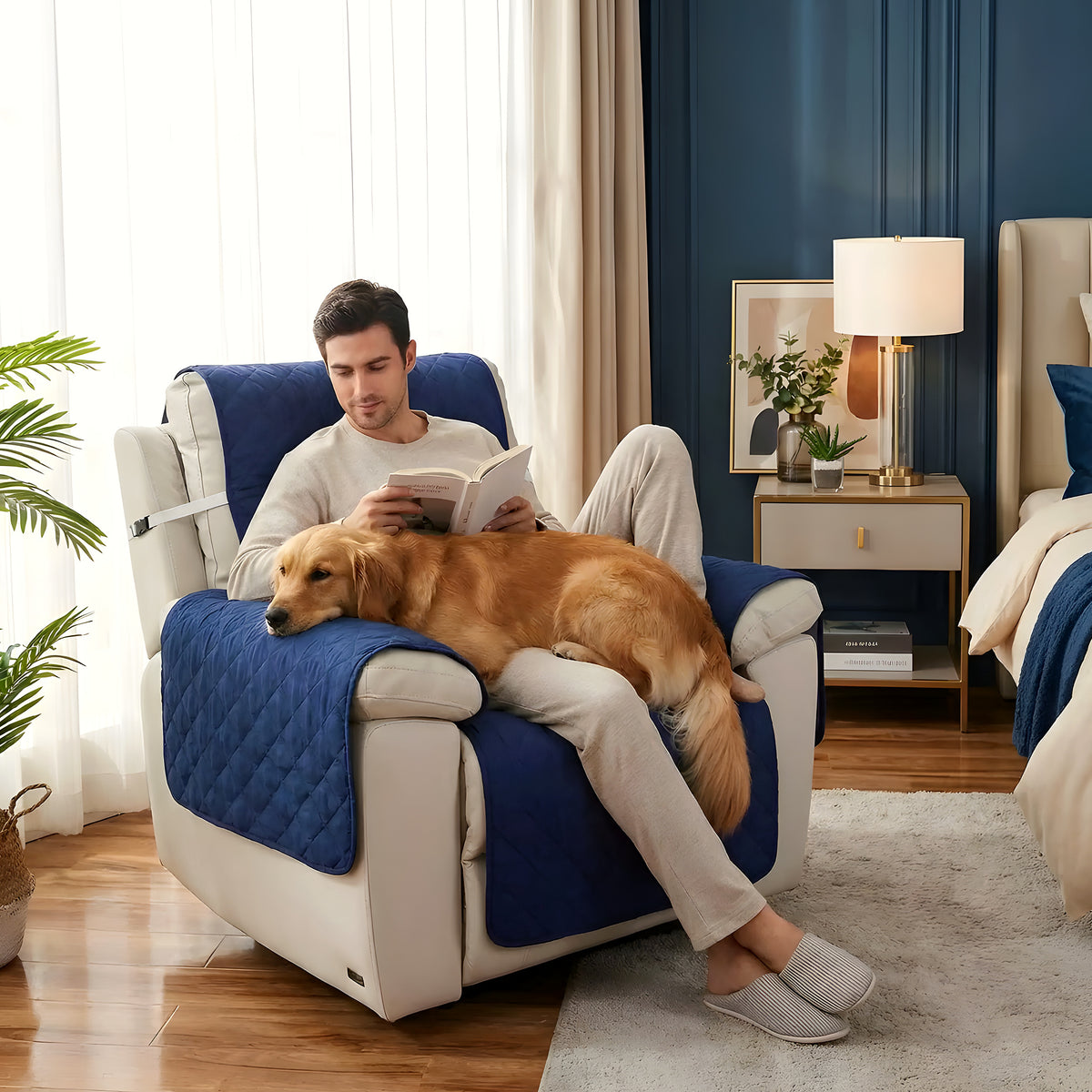 Protection matelassée pour fauteuil relax, 3 coloris