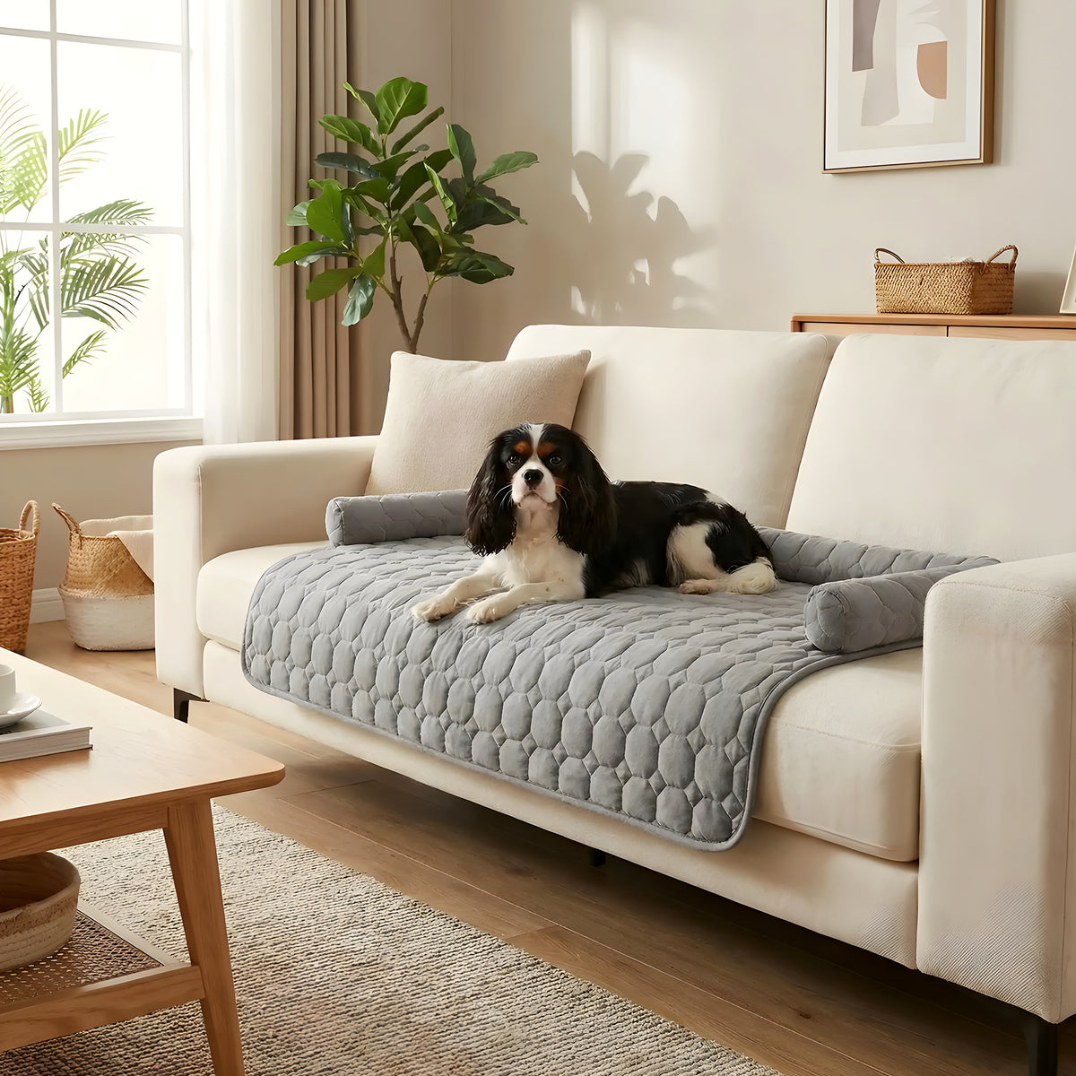 Protège-canapé 75 x 75 cm avec bords en U pour chien