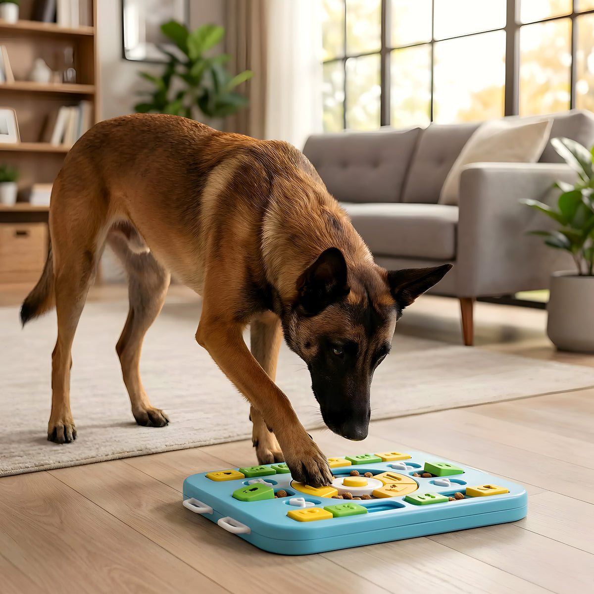 Puzzle d'intelligence niveau 3 pour chien, 26 cachettes