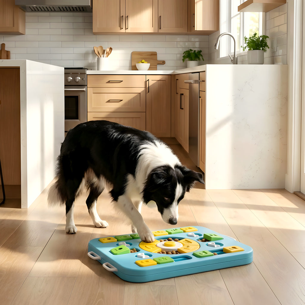 Puzzle d'intelligence niveau 3 pour chien, 26 cachettes