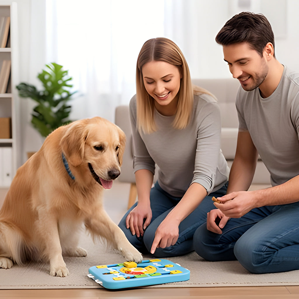 Puzzle d'intelligence niveau 3 pour chien, 26 cachettes