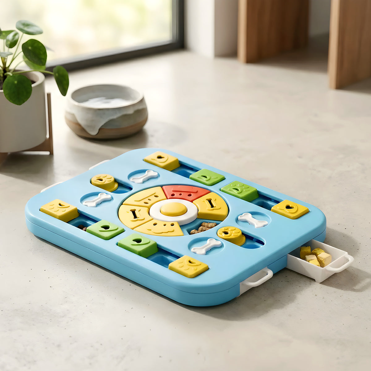 Puzzle d'intelligence niveau 3 pour chien, 26 cachettes