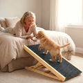 Rampe pliable compacte en pin massif pour chien